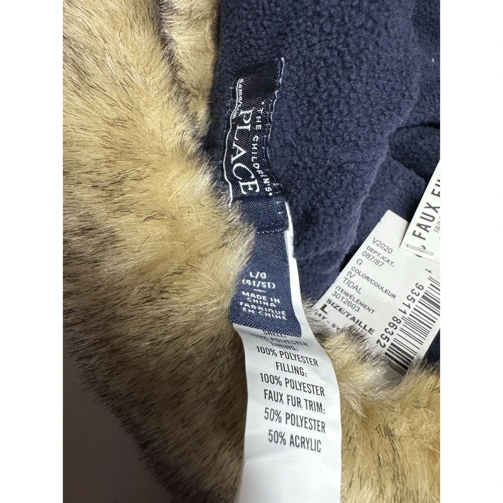 Childrens Place Trapper Hat Size Large (4T-5T) Dinosaurs NWT Winter Warm Soft